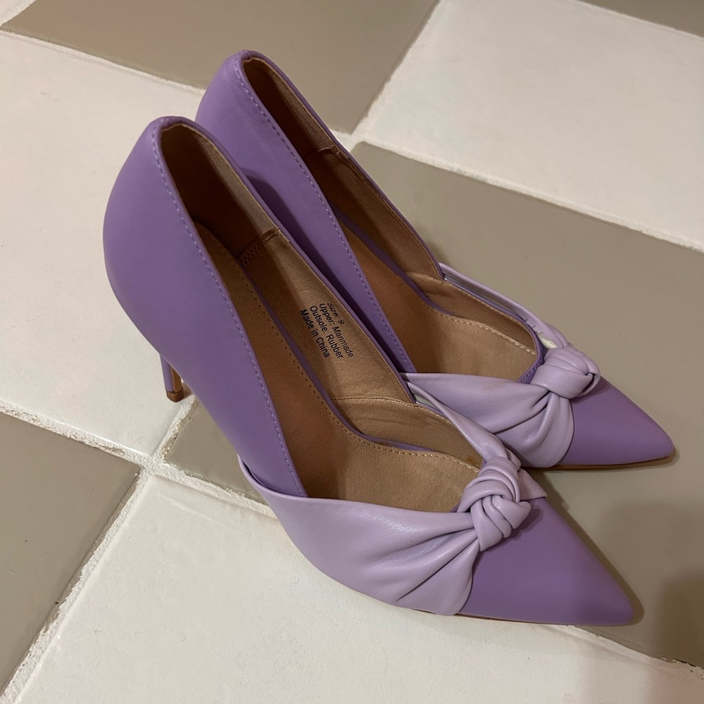 New York & Company Lilac Knot Pointed-Toe Pumps
